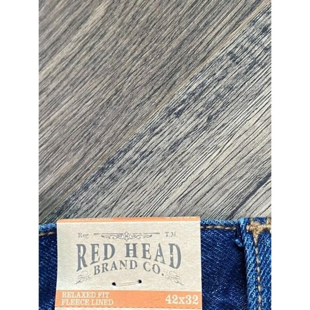 NWT Mens Red Head Brand Co relaxed fit FLEECE lined jeans size‎ 42X32 - Picture 4 of 10